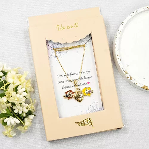Collar en rodio best friends