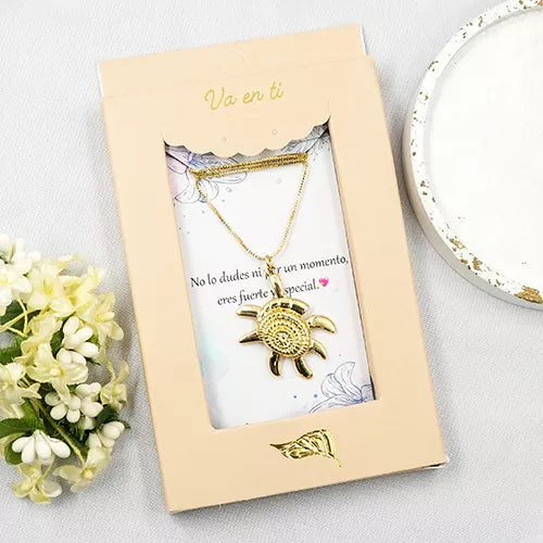 Collar en rodio spiral snail
