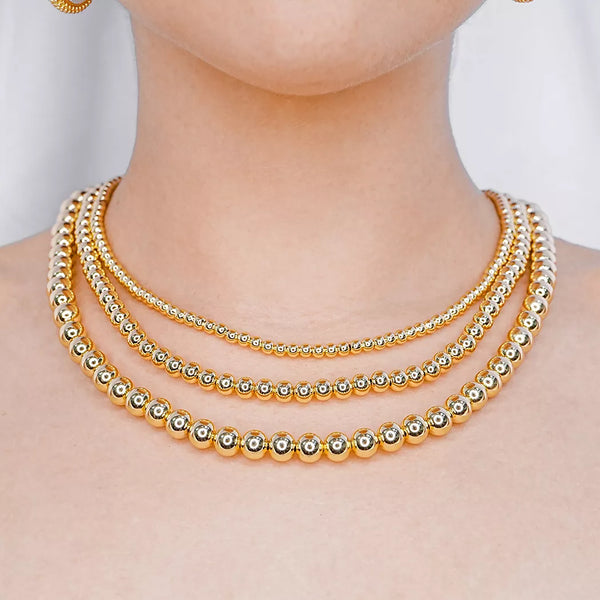 Collar en rodio chunky diferentes tamaños