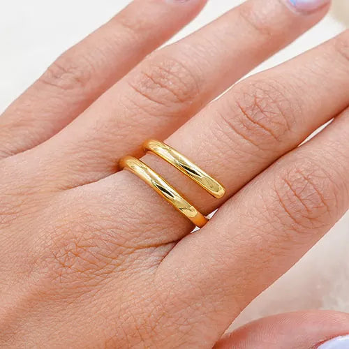 Anillo talla expandible Two simple lines