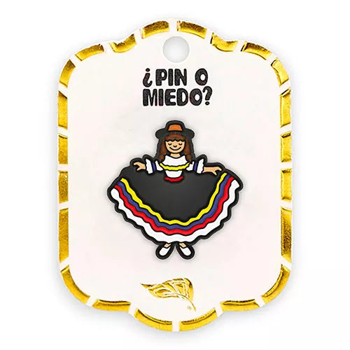 Pin metálico campesina