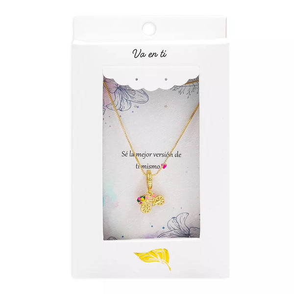 Cadena x 40 cm + dije bicicleta