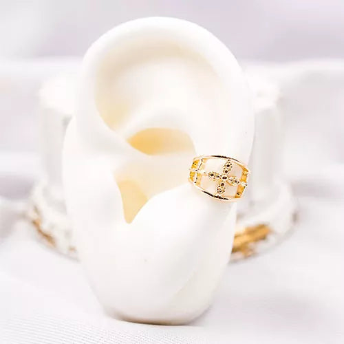 Ear cuff mini cross pattern arch