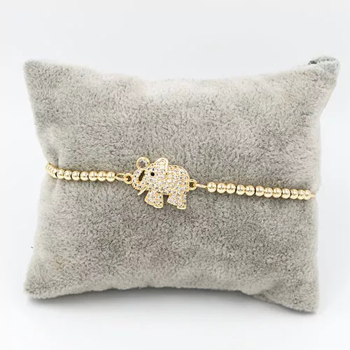 Pulsera en rodio little elephant
