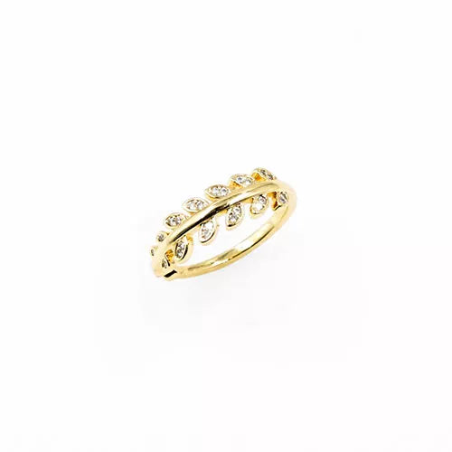 Anillo talla expandible en rodio creeper with zircons