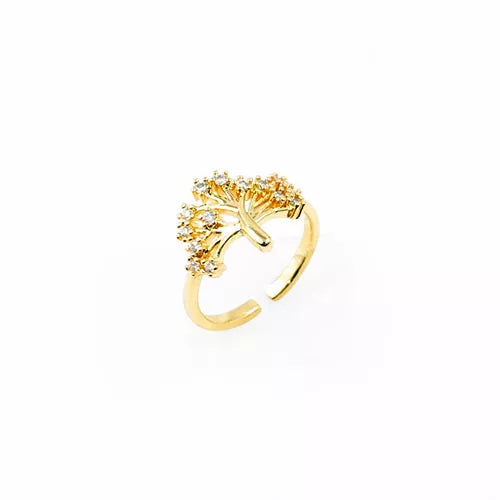 Anillo talla expandible en rodio tree of life