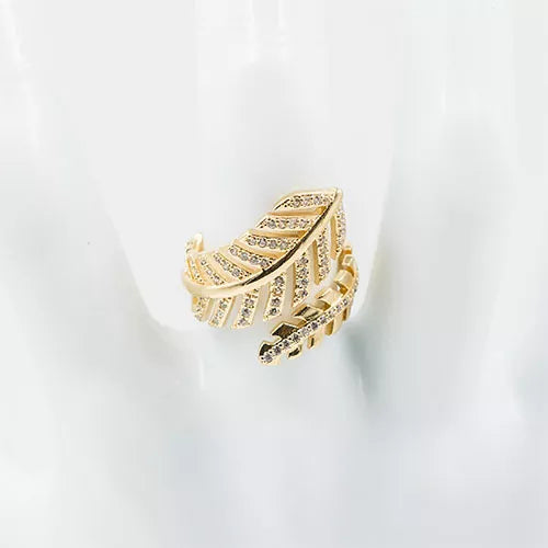 Anillo talla regulable palm leaf hugging