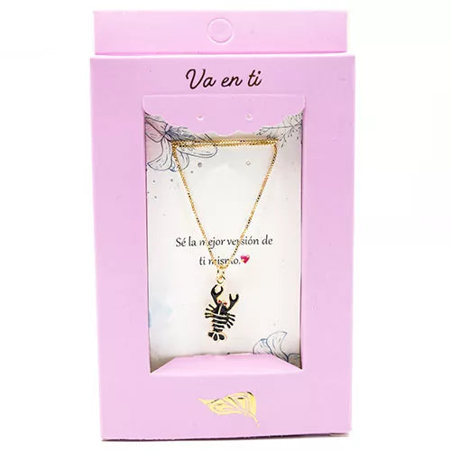 Collar en rodio lobster