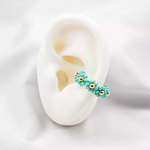 Ear cuff flor de mostacilla ref 15