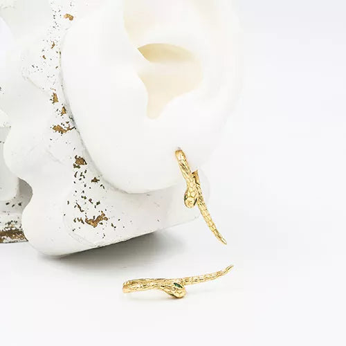 Par de candongas hanging snakes