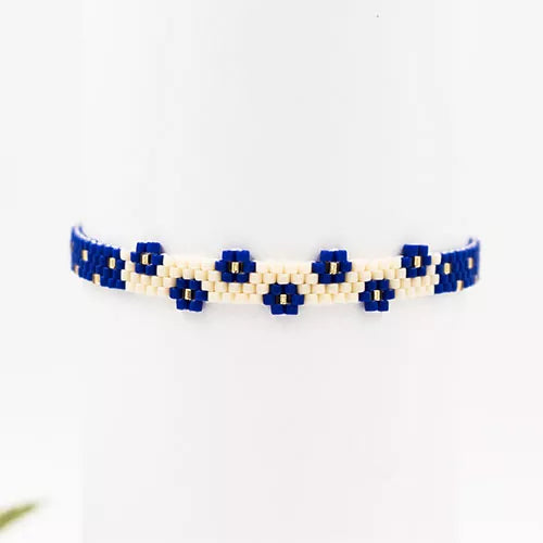 Pulsera Miyuki flores 3D