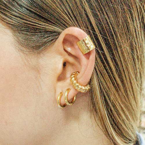 Ear cuff mini dented