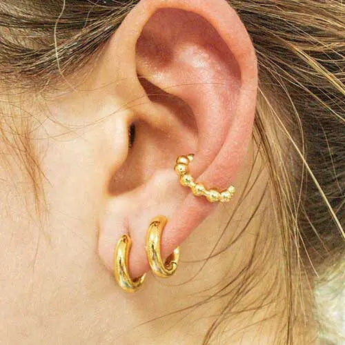 Ear cuff ten little balls