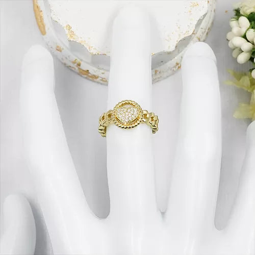 Anillo talla expandible heart with links