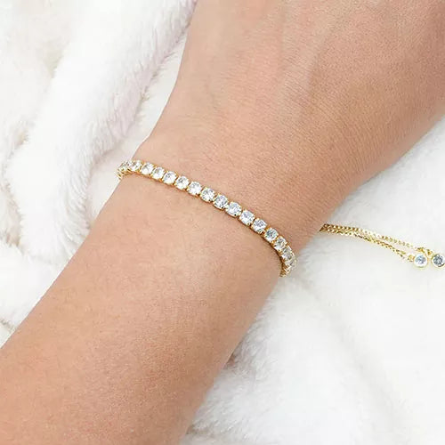 Pulsera ajustable paintings with zircons