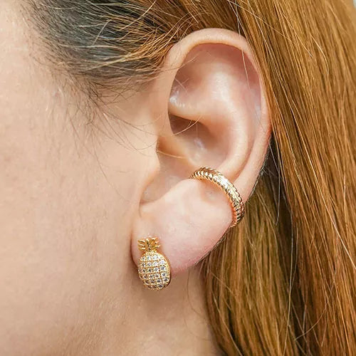 Par de topos pineapple with zircons ref 2