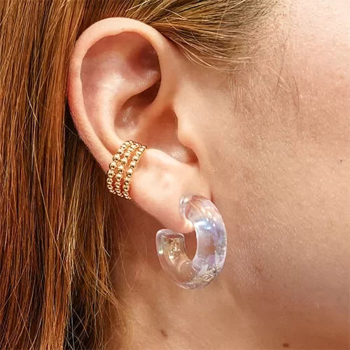 Par de candongas multicolor acrylic