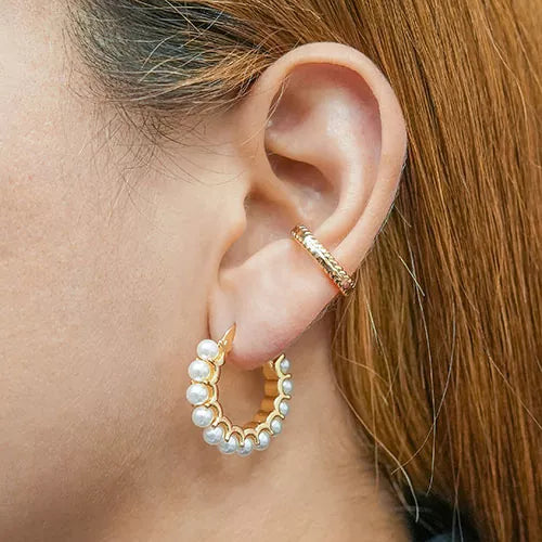 Par de candongas pearl line