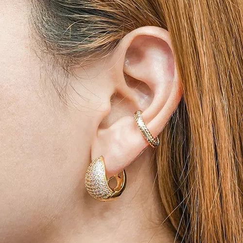 Par de candongas ovals with zircons