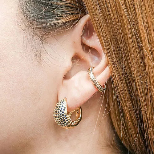Par de candongas ovals with zircons