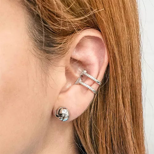 Ear cuff two hearts