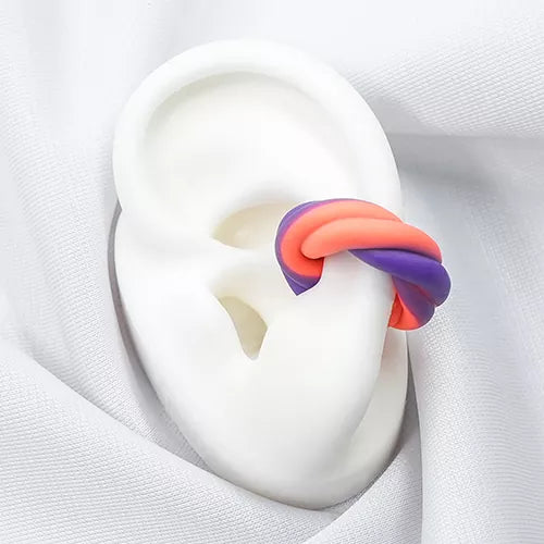 Ear cuff XL espiral en arcilla polimérica
