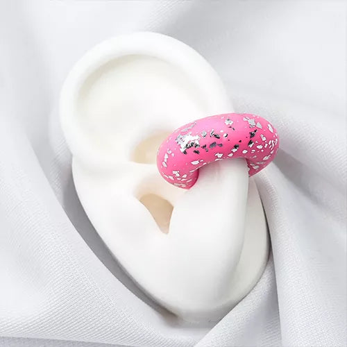 Ear cuff XL en arcilla polimérica con plateado