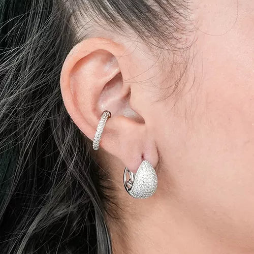 Par de candongas ovals with zircons