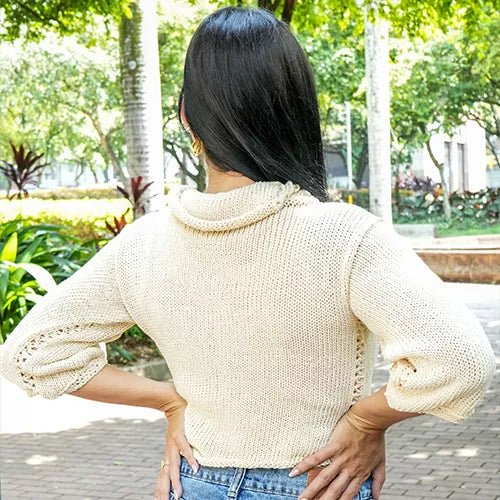 Buzo tejido manga corta talla única