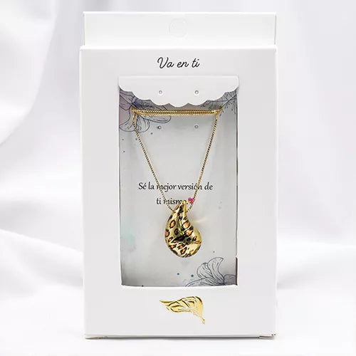 Cadena + dije gota animal print