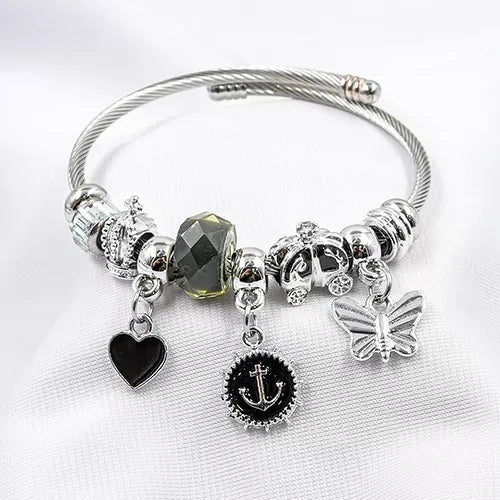 Pulsera tipo pandora plateada ref 8