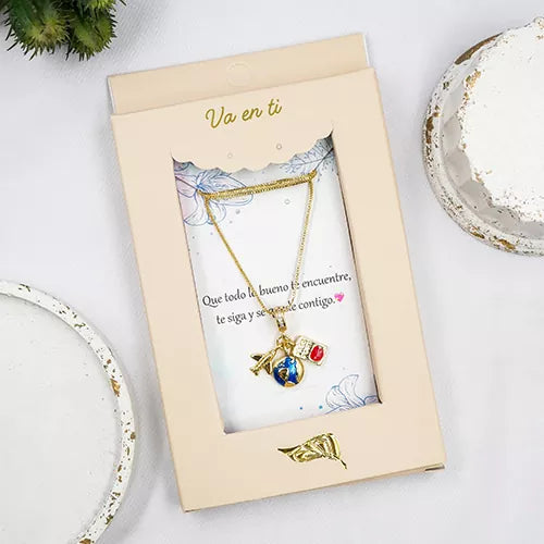 Collar en rodio trip around the world