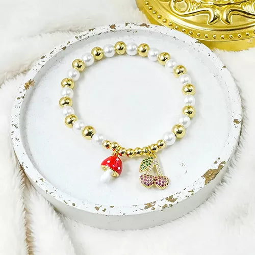 Pulsera con perlas y balines ref 9