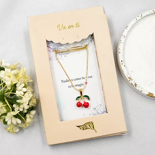 Collar en rodio cherries ref 1