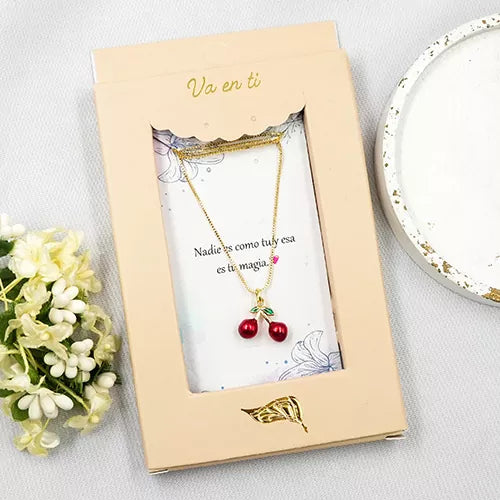 Collar en rodio cherries ref 4