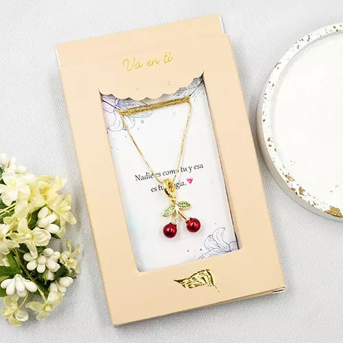 Collar en rodio cherries ref 7