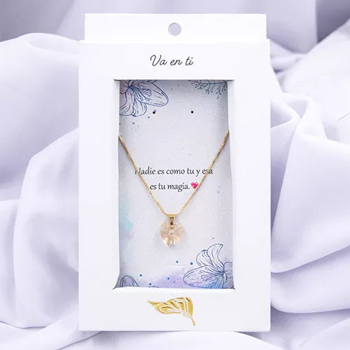 Collar swarovski yellow heart