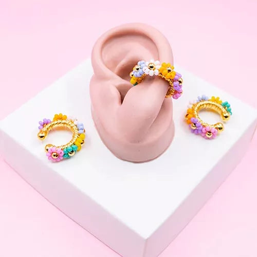 Ear cuff flor de mostacilla ref 9