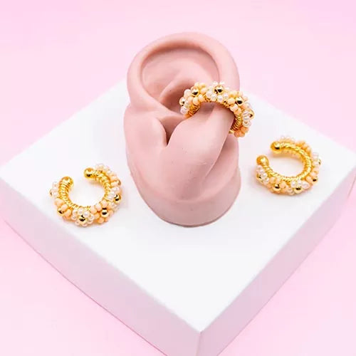 Ear cuff flor de mostacilla ref 6