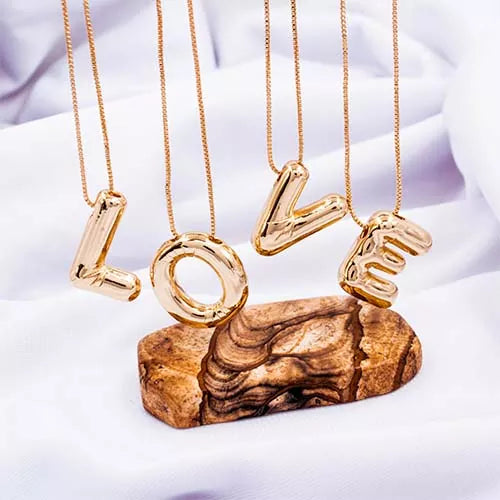 Collar inicial chunky (Incluye cadena)