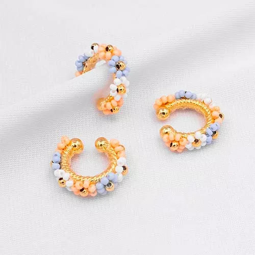 Ear cuff flor de mostacilla ref 6