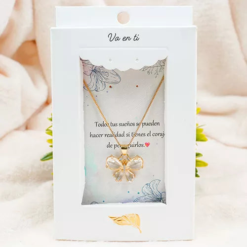 Collar de mariposa cristal tutti