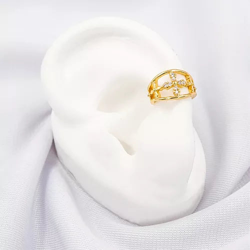Ear cuff flowers bow