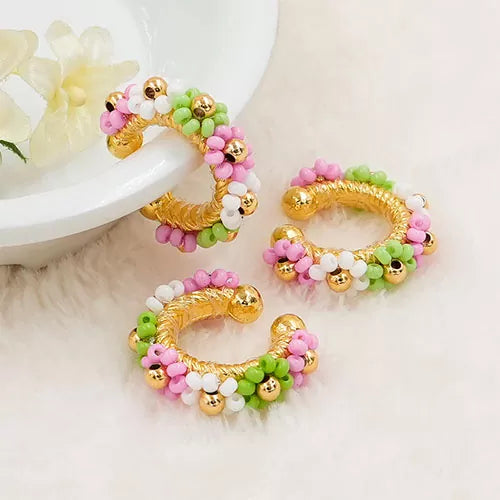 Ear cuff flor de mostacilla ref 7