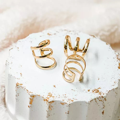 Ear cuff big triple hoop