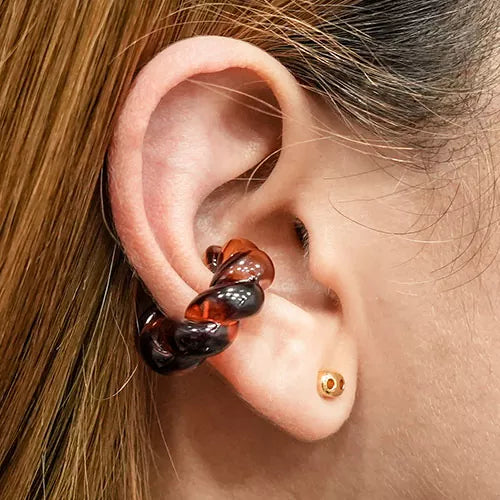 Ear cuff chunky XL espiral acrilico