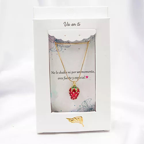 Collar red collection strawberries