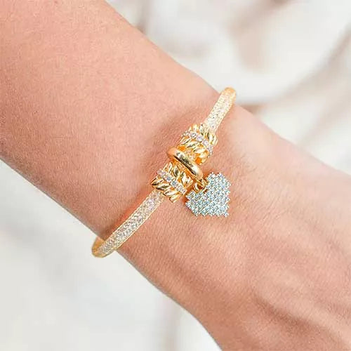 Pulsera double laurel hoop Gold