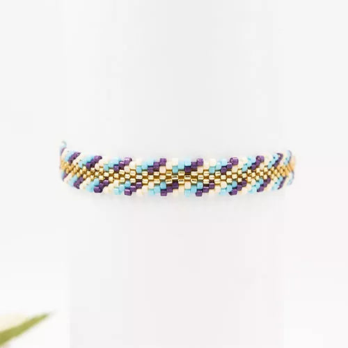 Pulsera Miyuki tejido inclinado