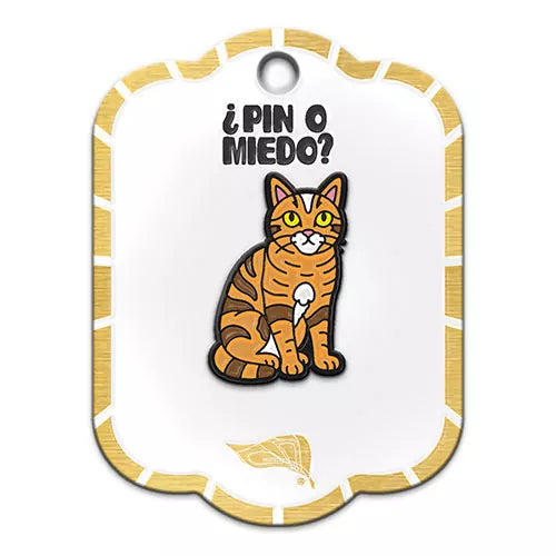 Pin metálico gato